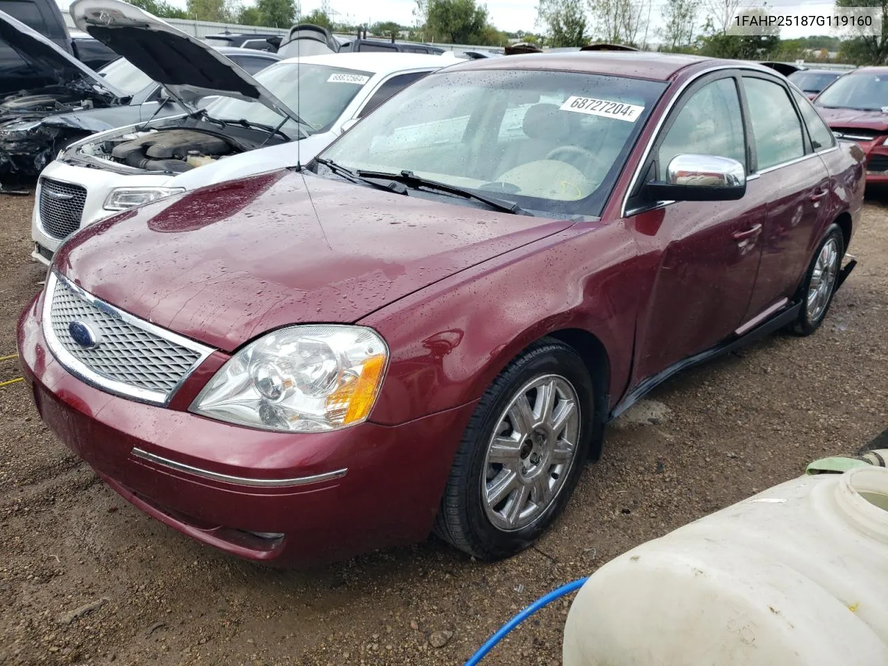 2007 Ford Five Hundred Limited VIN: 1FAHP25187G119160 Lot: 68727204