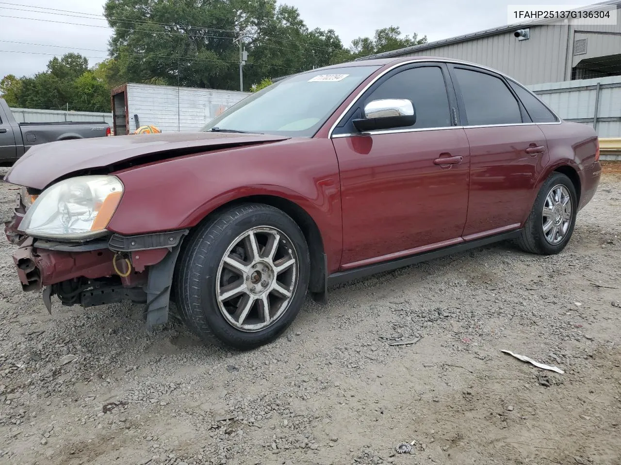 2007 Ford Five Hundred Limited VIN: 1FAHP25137G136304 Lot: 71702294