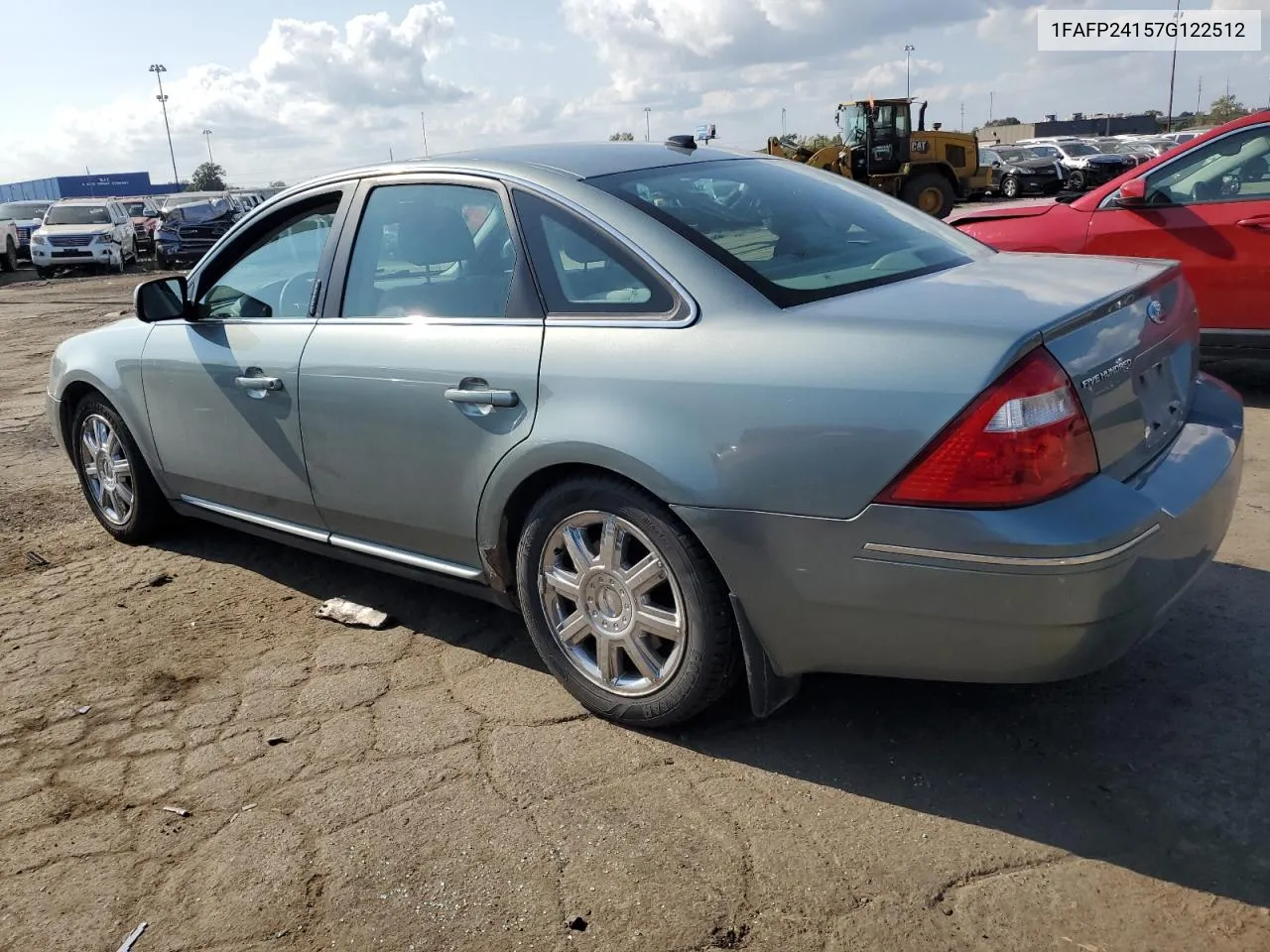 2007 Ford Five Hundred Sel VIN: 1FAFP24157G122512 Lot: 72378484