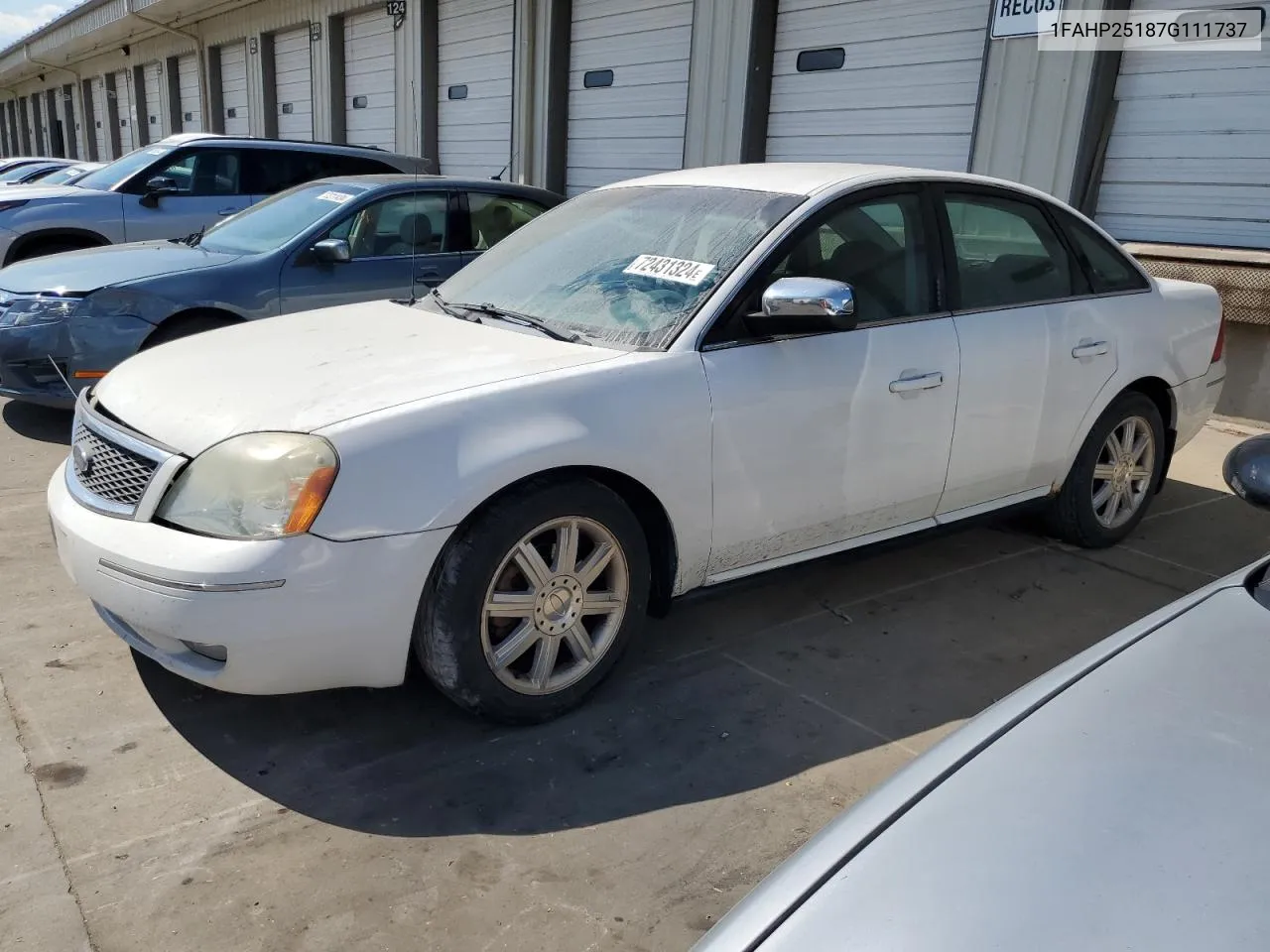 2007 Ford Five Hundred Limited VIN: 1FAHP25187G111737 Lot: 72431324