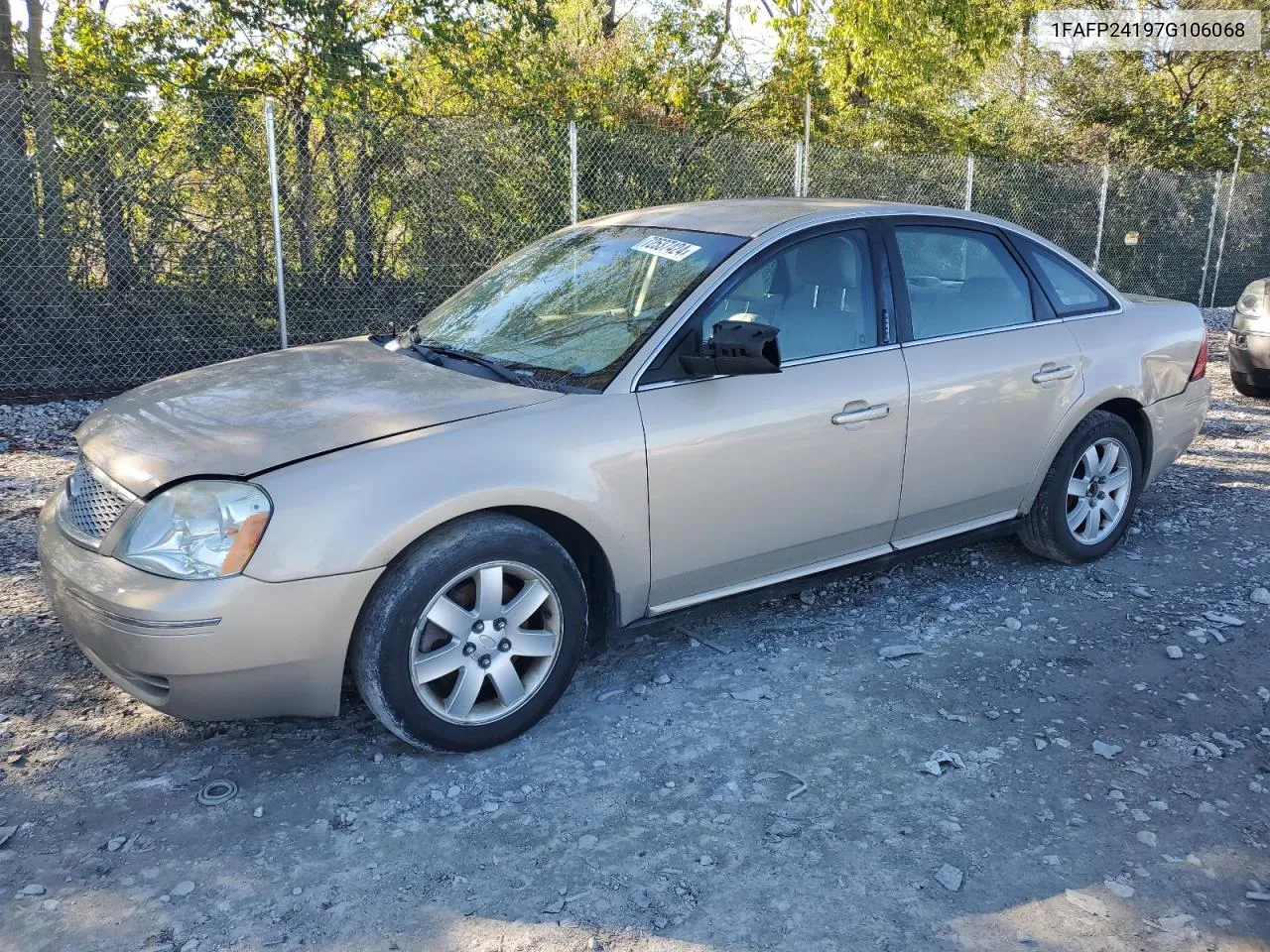 2007 Ford Five Hundred Sel VIN: 1FAFP24197G106068 Lot: 72537424