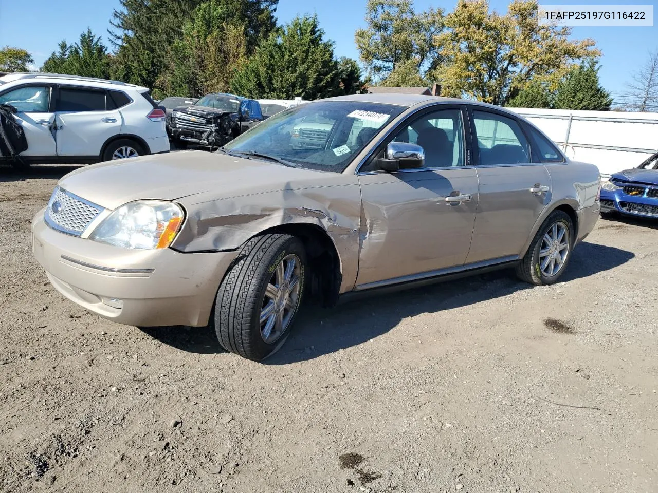 2007 Ford Five Hundred Limited VIN: 1FAFP25197G116422 Lot: 77234074