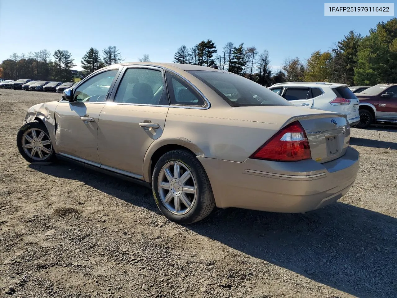 2007 Ford Five Hundred Limited VIN: 1FAFP25197G116422 Lot: 77234074