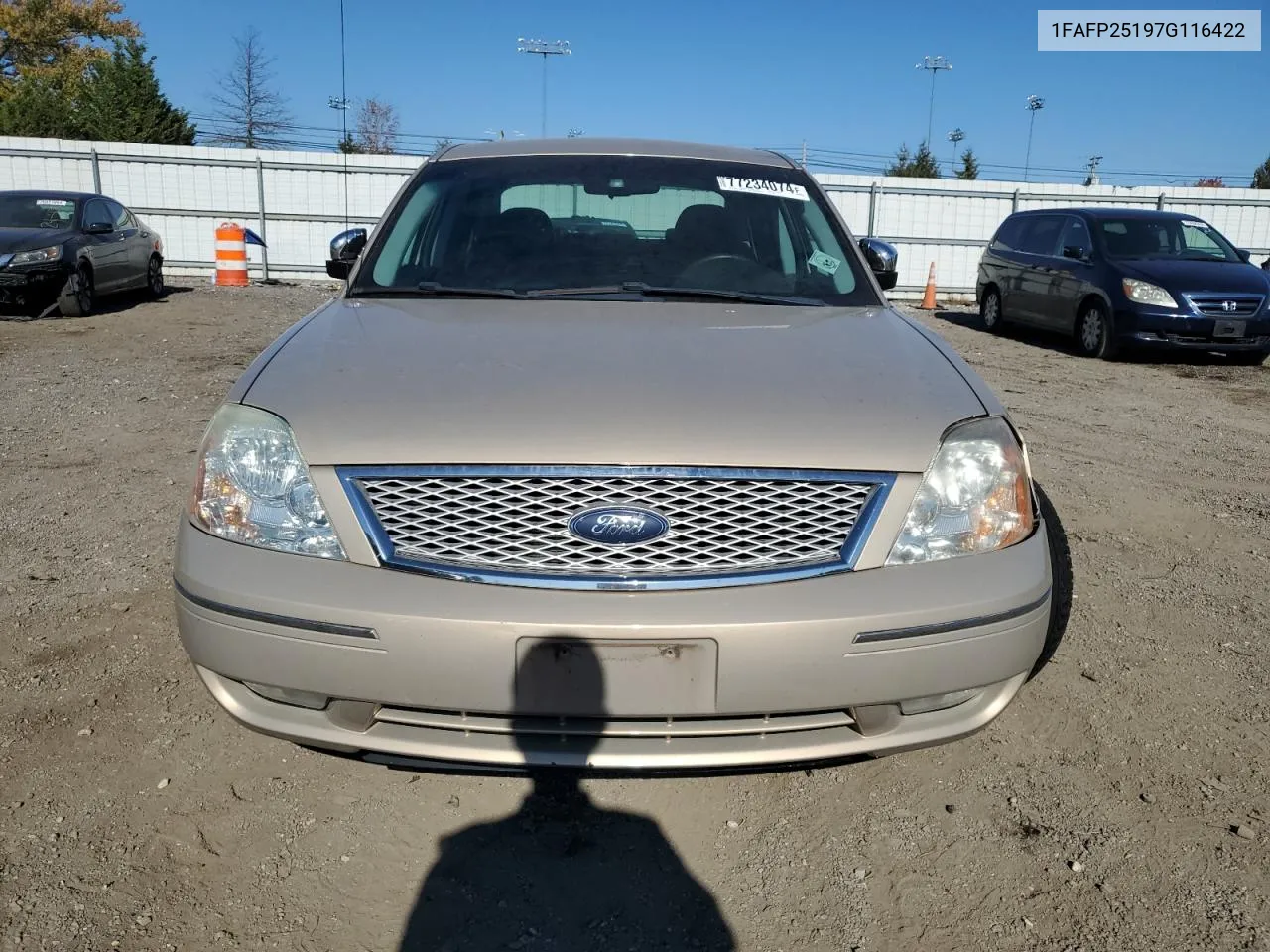 2007 Ford Five Hundred Limited VIN: 1FAFP25197G116422 Lot: 77234074