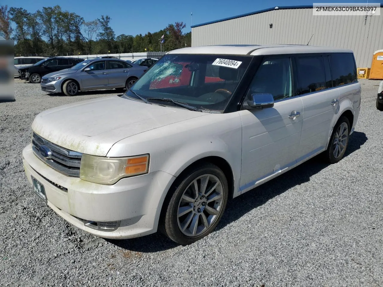 2009 Ford Flex Limited VIN: 2FMEK63C09BA58397 Lot: 76040094