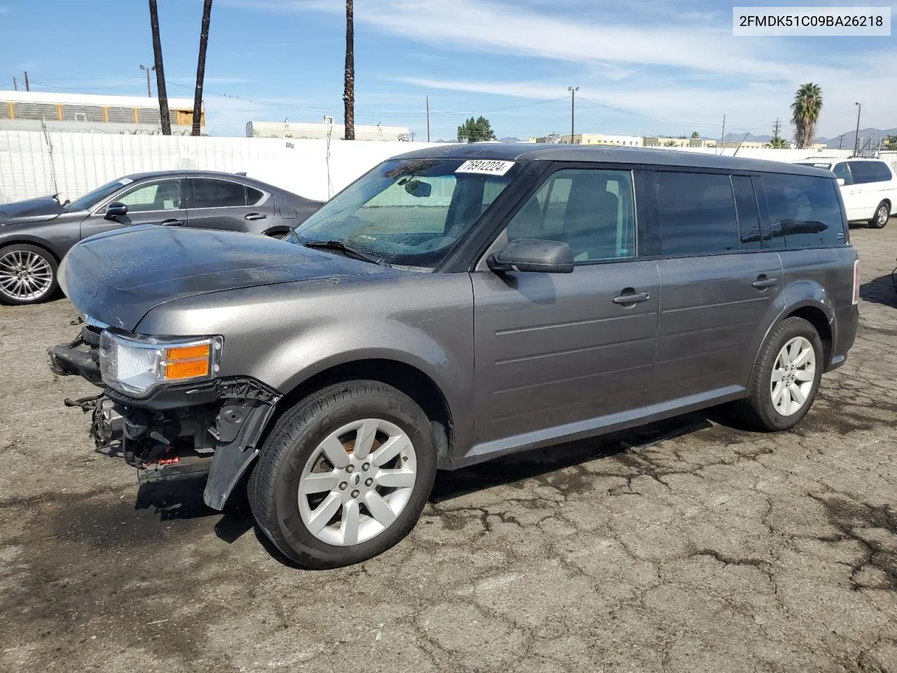 2009 Ford Flex Se VIN: 2FMDK51C09BA26218 Lot: 76912224