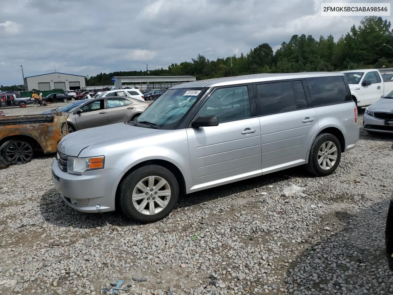 2010 Ford Flex Se VIN: 2FMGK5BC3ABA98546 Lot: 72418794