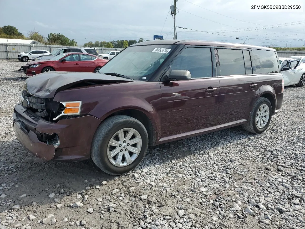 2011 Ford Flex Se VIN: 2FMGK5BC9BBD29550 Lot: 78753614