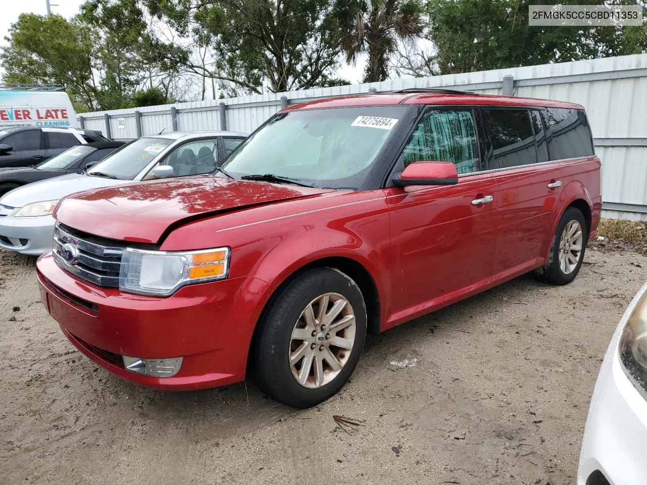 2012 Ford Flex Sel VIN: 2FMGK5CC5CBD11353 Lot: 74275694