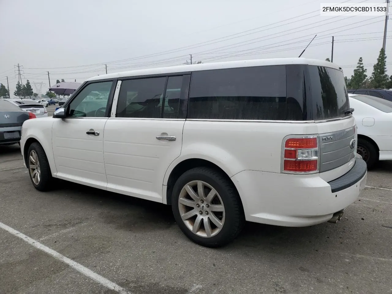 2012 Ford Flex Limited VIN: 2FMGK5DC9CBD11533 Lot: 76090944