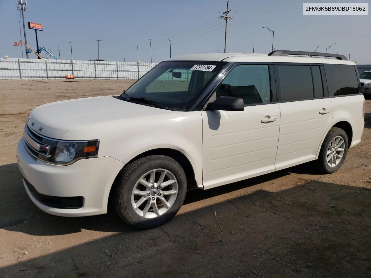 2013 Ford Flex Se VIN: 2FMGK5B89DBD18062 Lot: 70961894