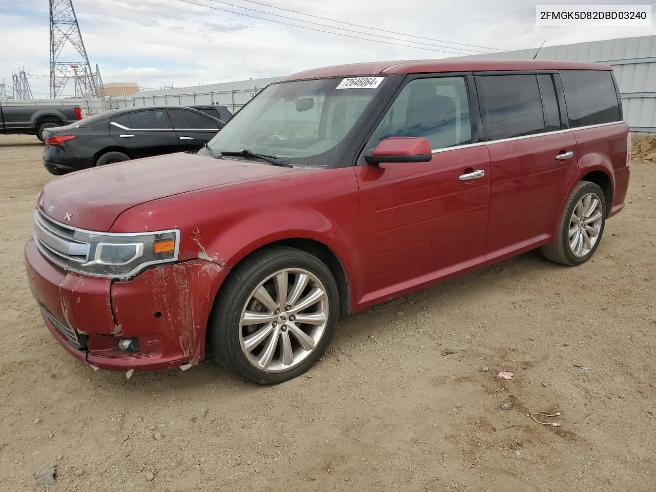 2013 Ford Flex Limited VIN: 2FMGK5D82DBD03240 Lot: 72646064