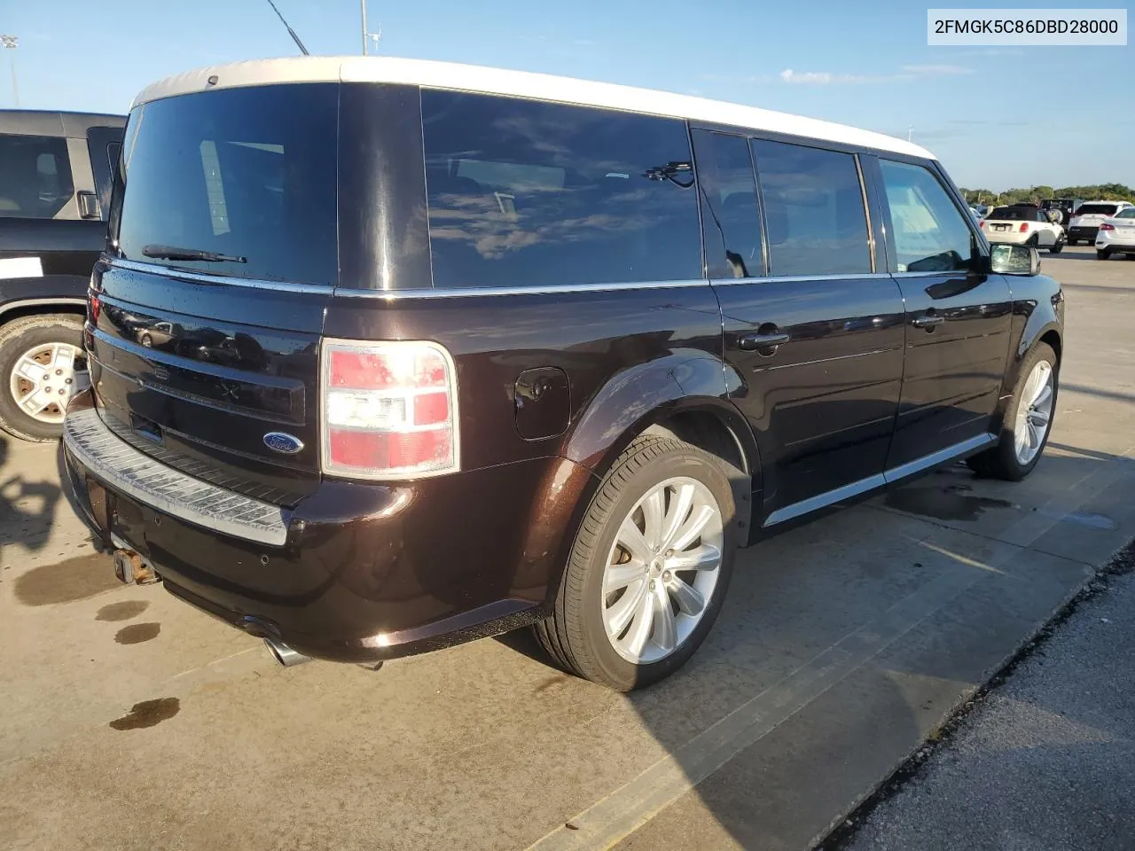 2013 Ford Flex Sel VIN: 2FMGK5C86DBD28000 Lot: 74205424