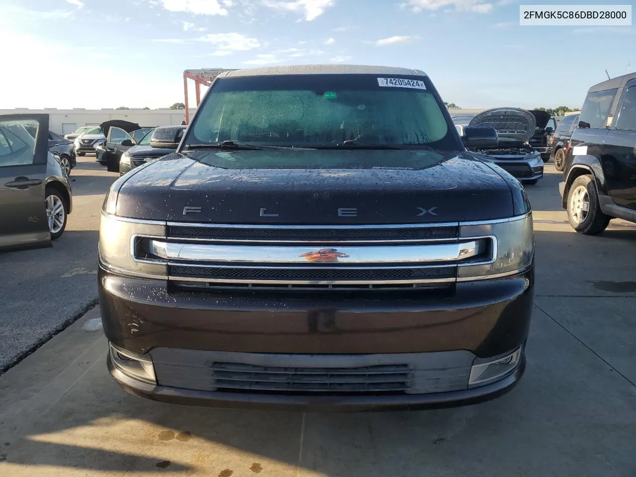 2013 Ford Flex Sel VIN: 2FMGK5C86DBD28000 Lot: 74205424