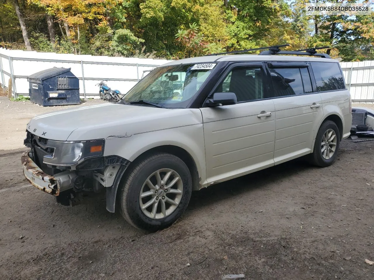 2013 Ford Flex Se VIN: 2FMGK5B84DBD35528 Lot: 74234504