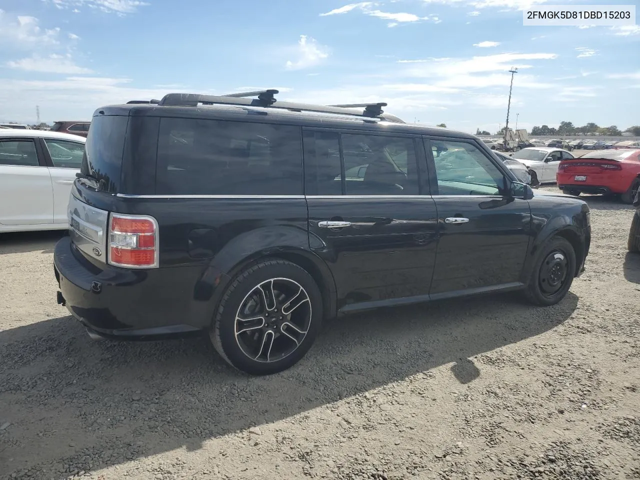 2013 Ford Flex Limited VIN: 2FMGK5D81DBD15203 Lot: 74400954