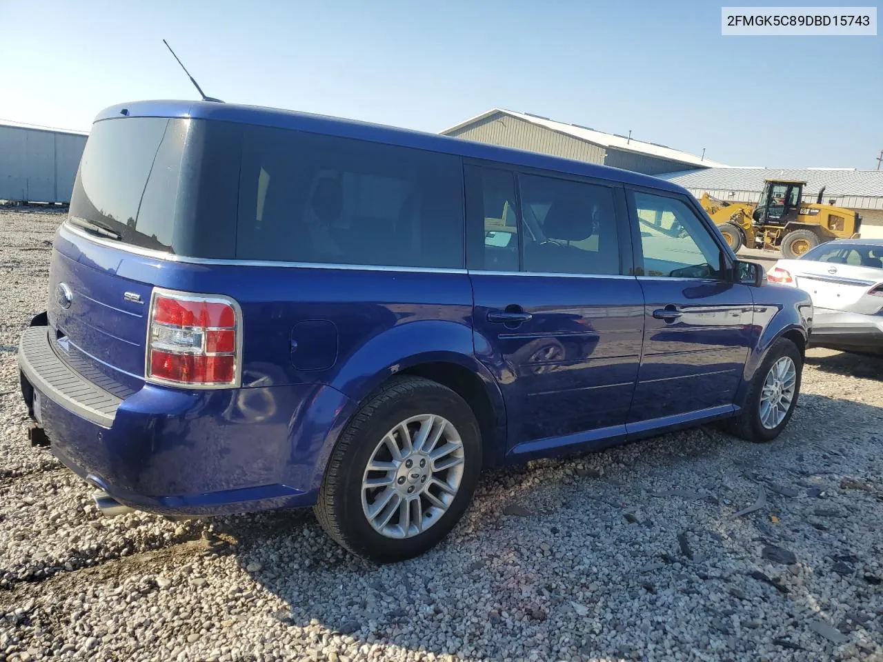 2013 Ford Flex Sel VIN: 2FMGK5C89DBD15743 Lot: 76654144