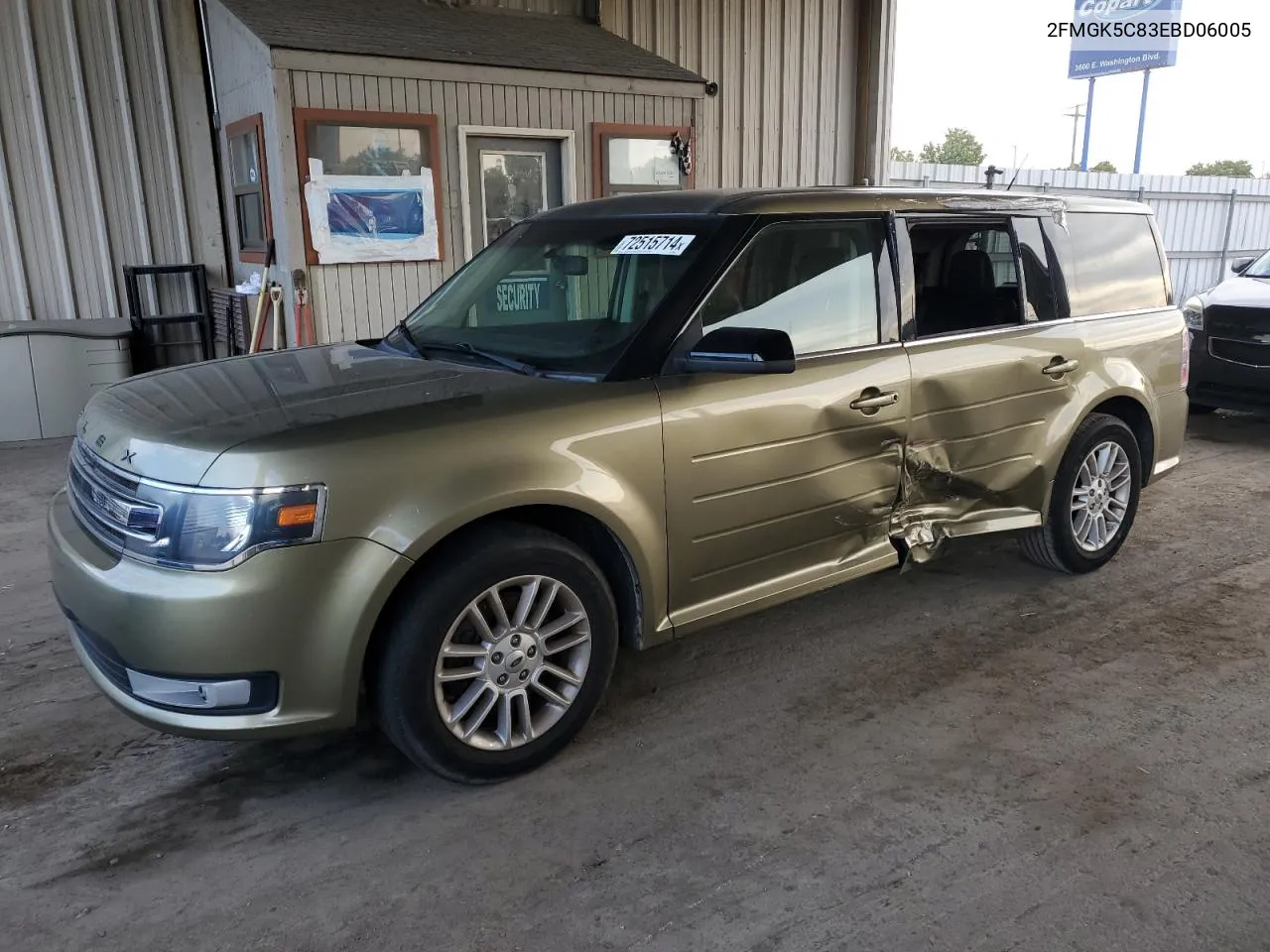 2014 Ford Flex Sel VIN: 2FMGK5C83EBD06005 Lot: 72515714