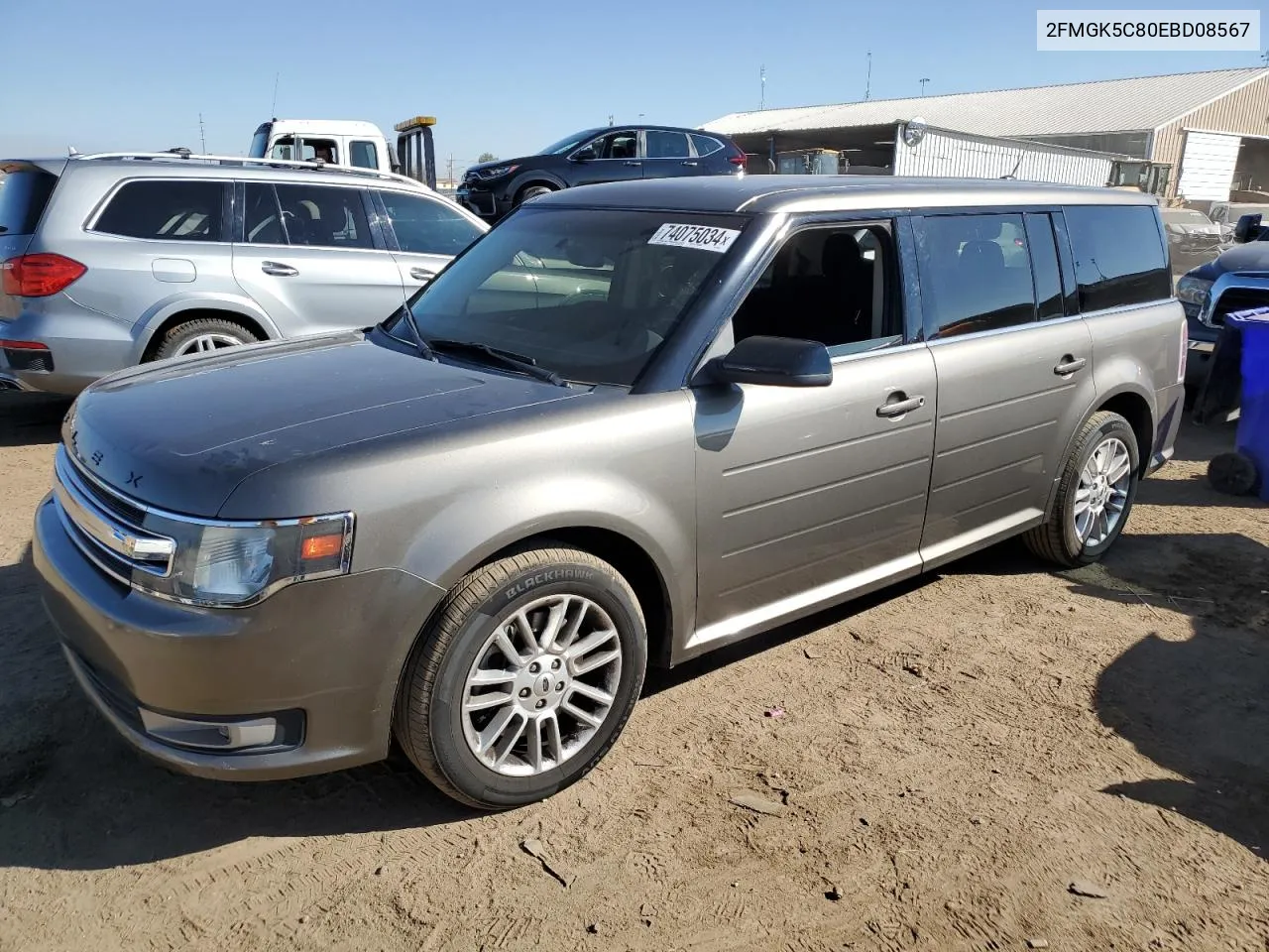 2014 Ford Flex Sel VIN: 2FMGK5C80EBD08567 Lot: 74075034