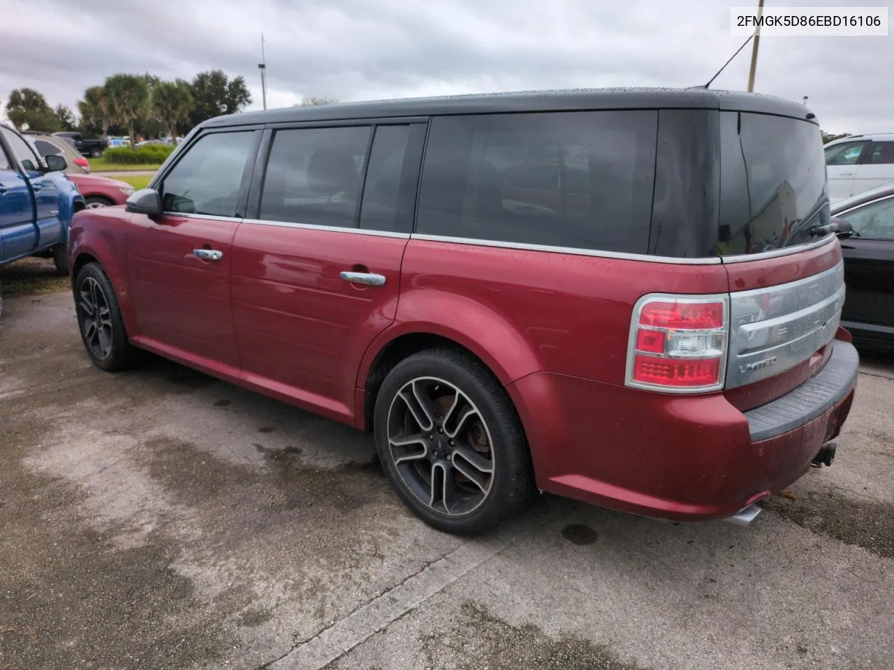 2014 Ford Flex Limited VIN: 2FMGK5D86EBD16106 Lot: 74130664