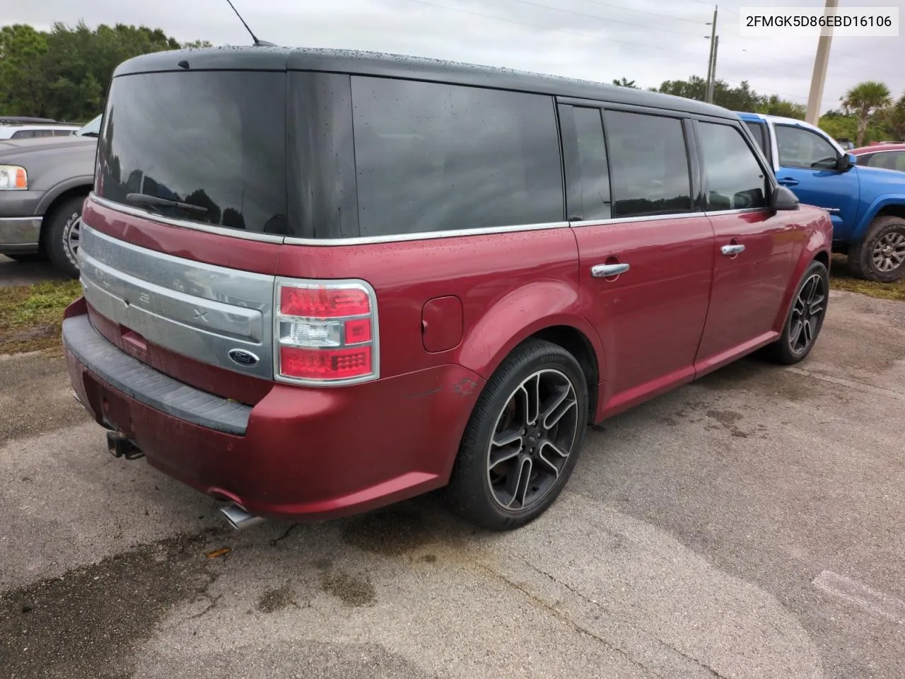 2014 Ford Flex Limited VIN: 2FMGK5D86EBD16106 Lot: 74130664