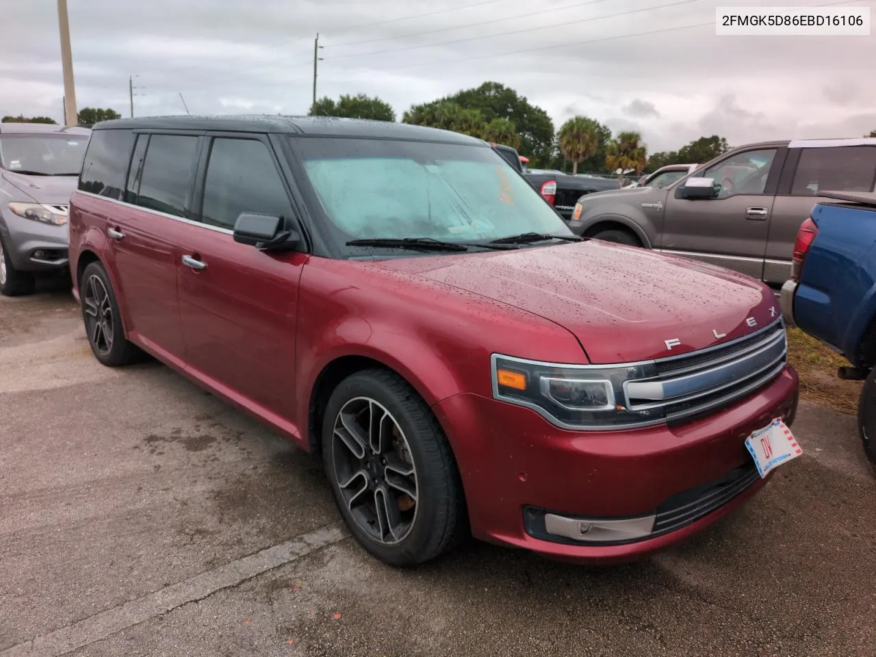 2014 Ford Flex Limited VIN: 2FMGK5D86EBD16106 Lot: 74130664