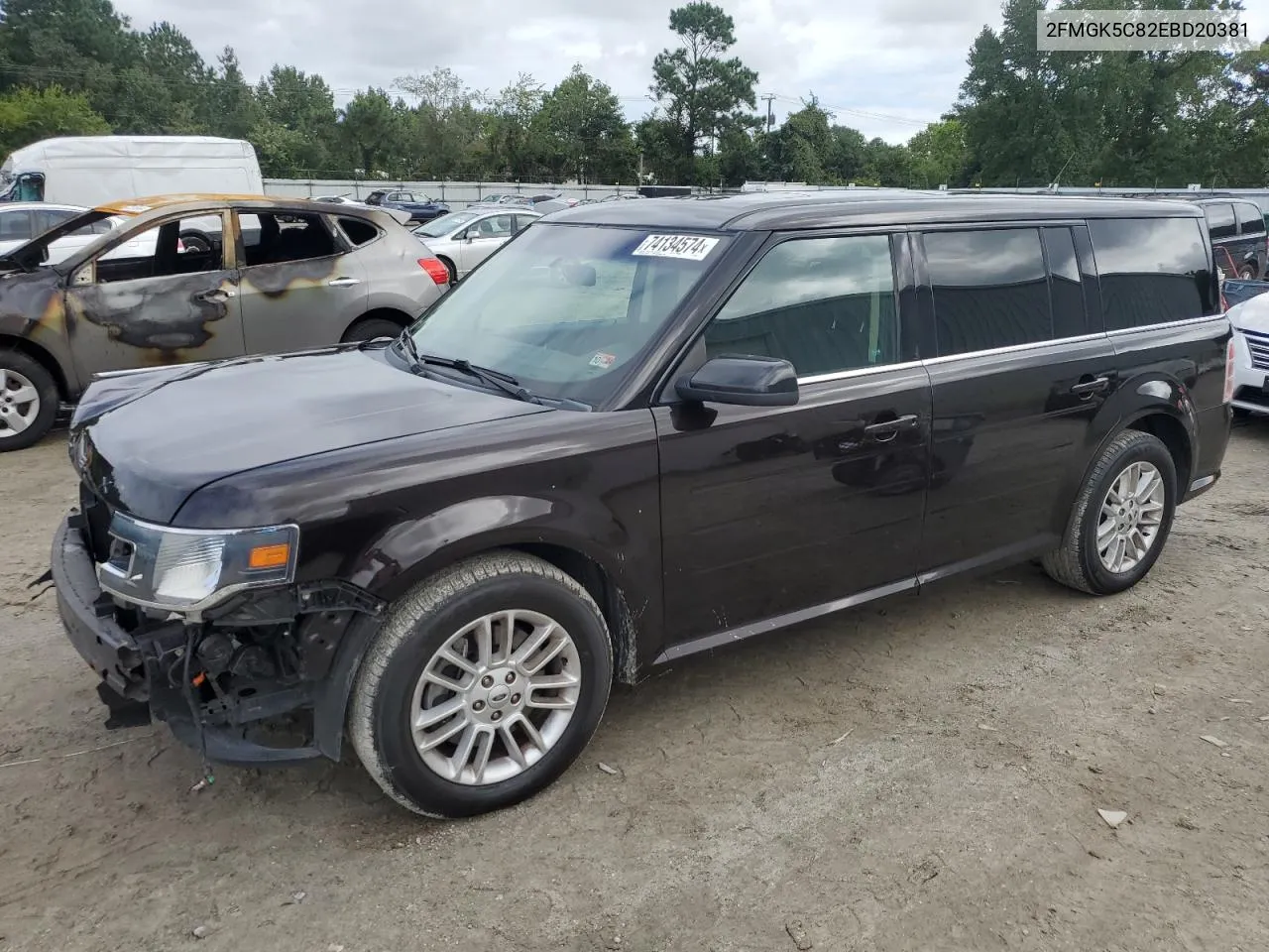 2014 Ford Flex Sel VIN: 2FMGK5C82EBD20381 Lot: 74134574