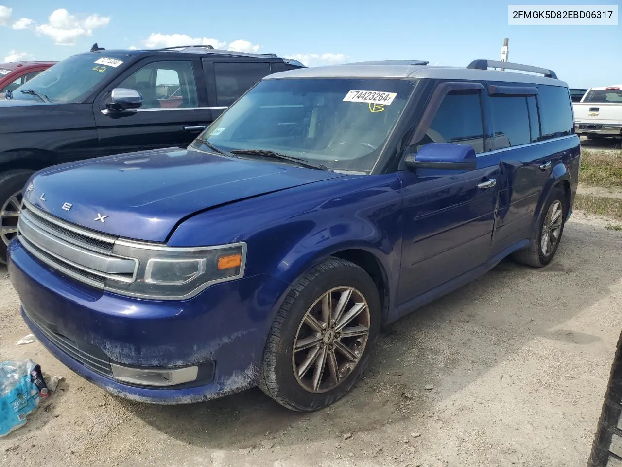 2014 Ford Flex Limited VIN: 2FMGK5D82EBD06317 Lot: 74423264