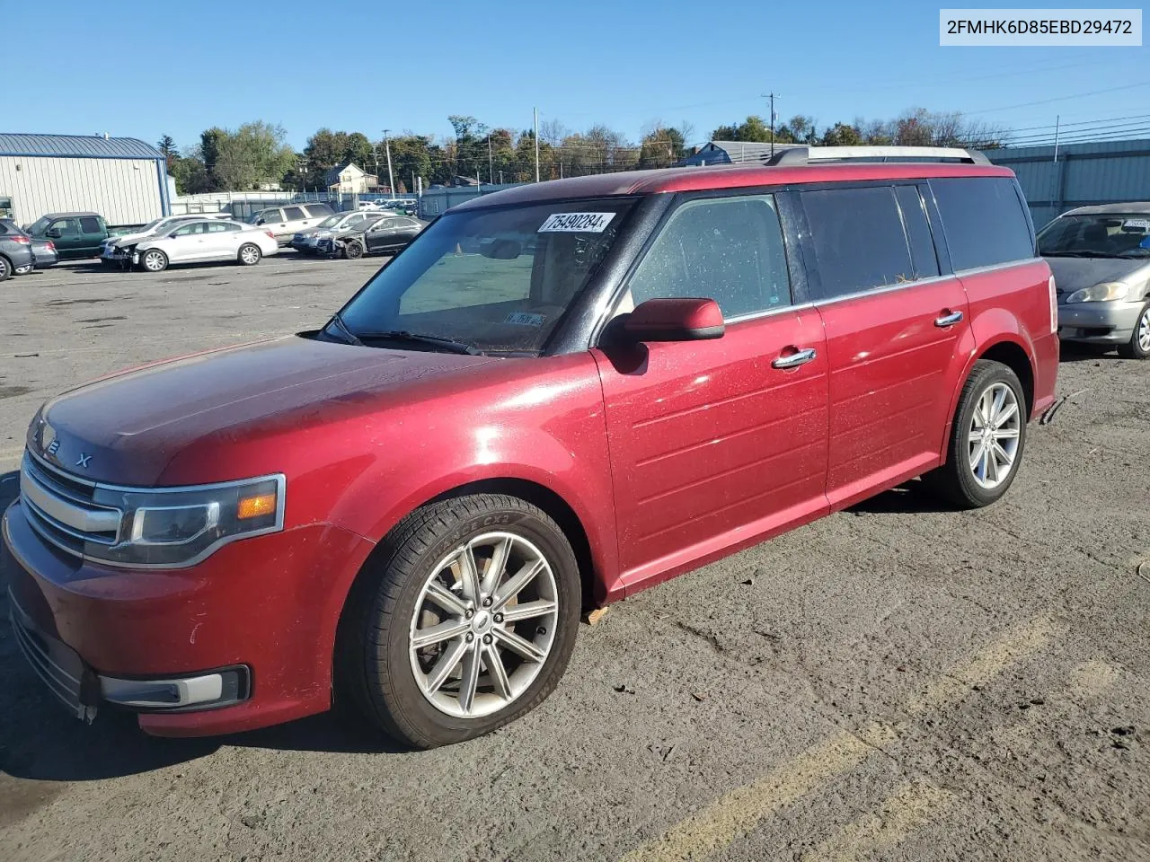 2014 Ford Flex Limited VIN: 2FMHK6D85EBD29472 Lot: 75490284