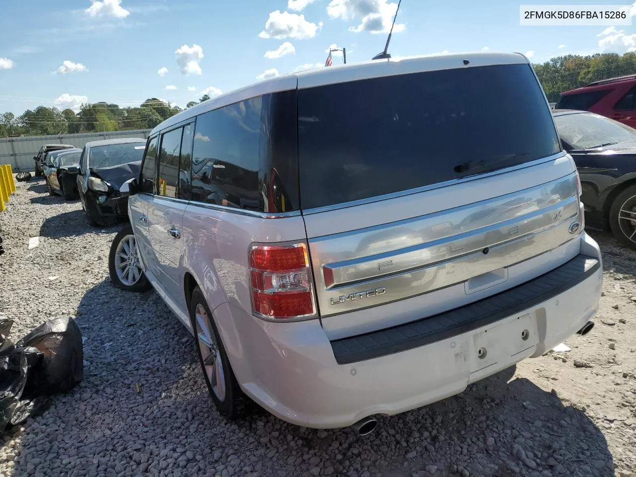 2015 Ford Flex Limited VIN: 2FMGK5D86FBA15286 Lot: 72993474