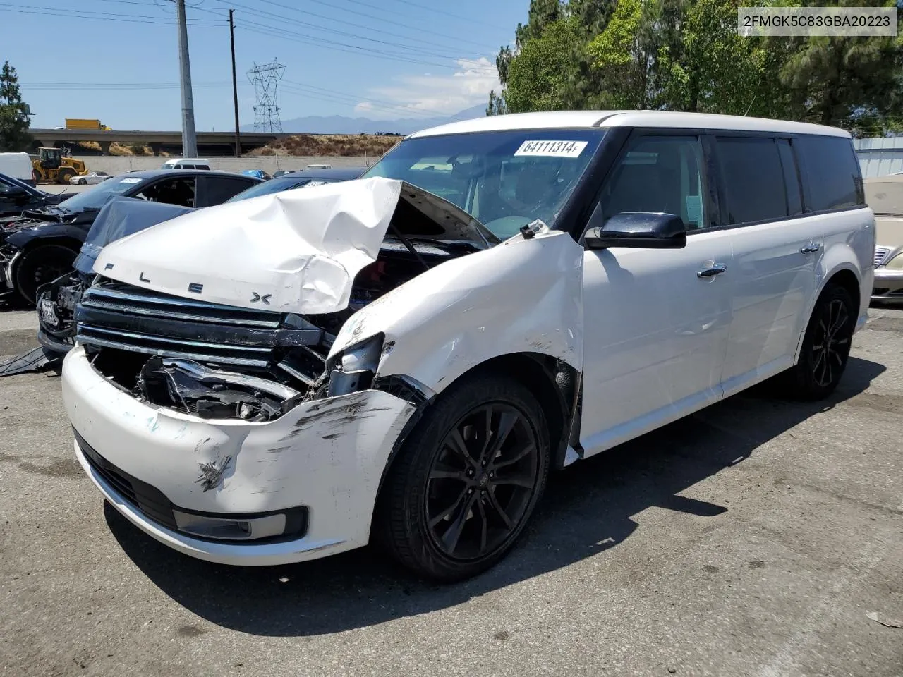 2016 Ford Flex Sel VIN: 2FMGK5C83GBA20223 Lot: 64111314