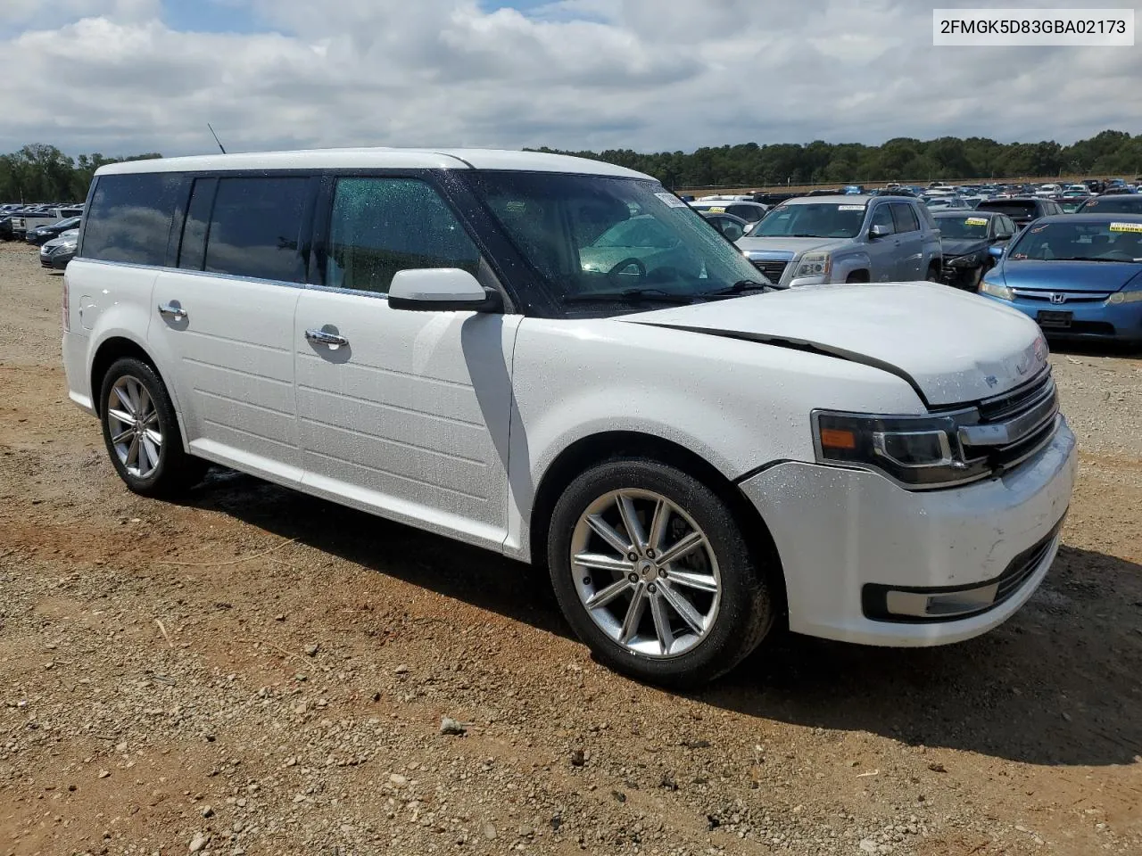 2016 Ford Flex Limited VIN: 2FMGK5D83GBA02173 Lot: 71299084