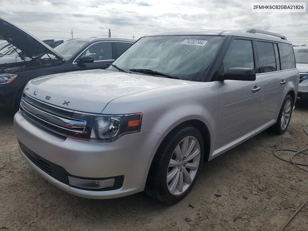 2016 Ford Flex Sel VIN: 2FMHK6C82GBA21826 Lot: 74232744