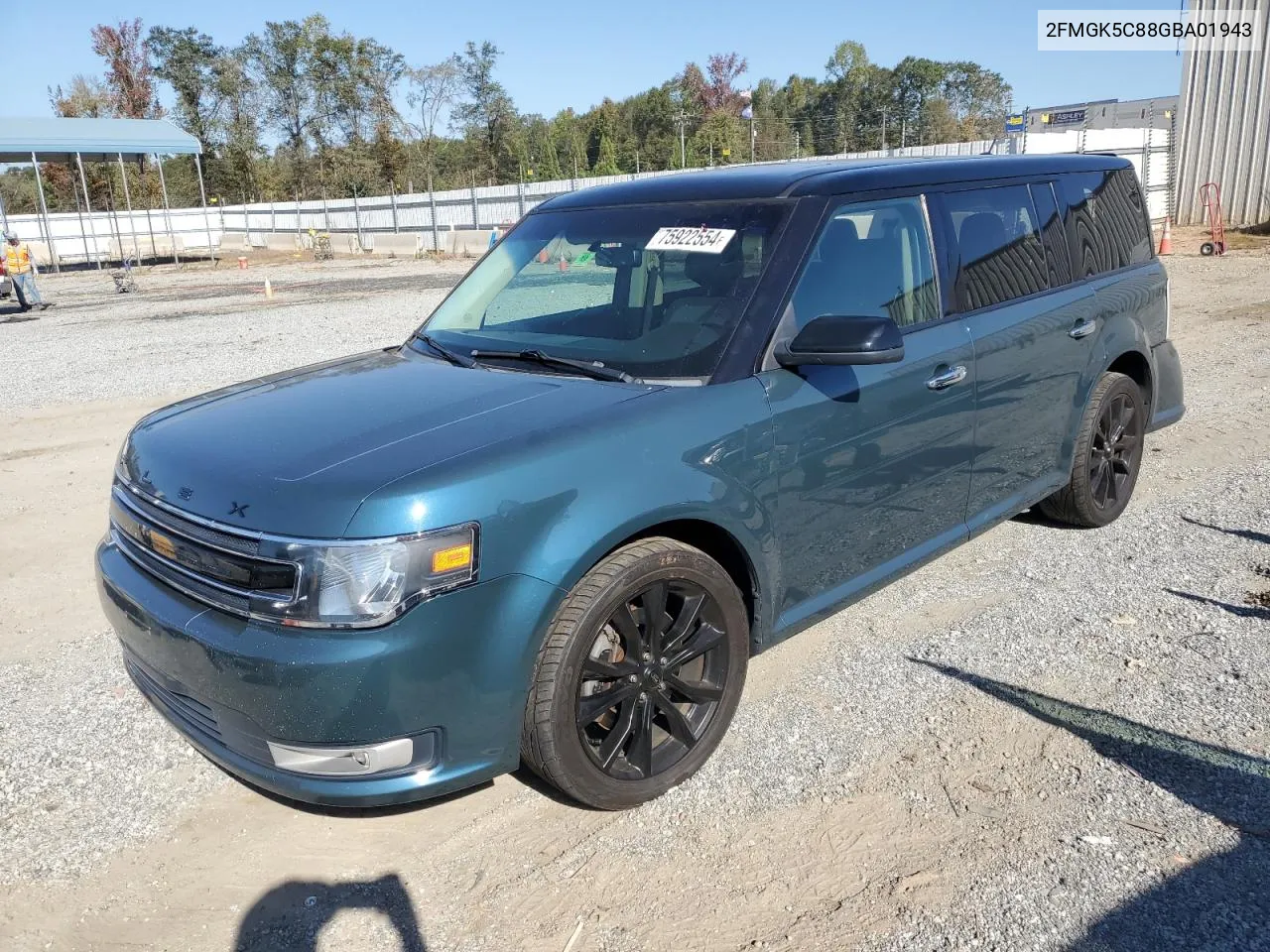 2016 Ford Flex Sel VIN: 2FMGK5C88GBA01943 Lot: 75922554