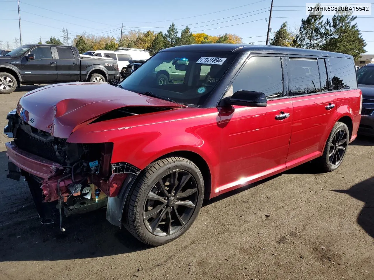 2016 Ford Flex Sel VIN: 2FMHK6C82GBA15542 Lot: 77221894