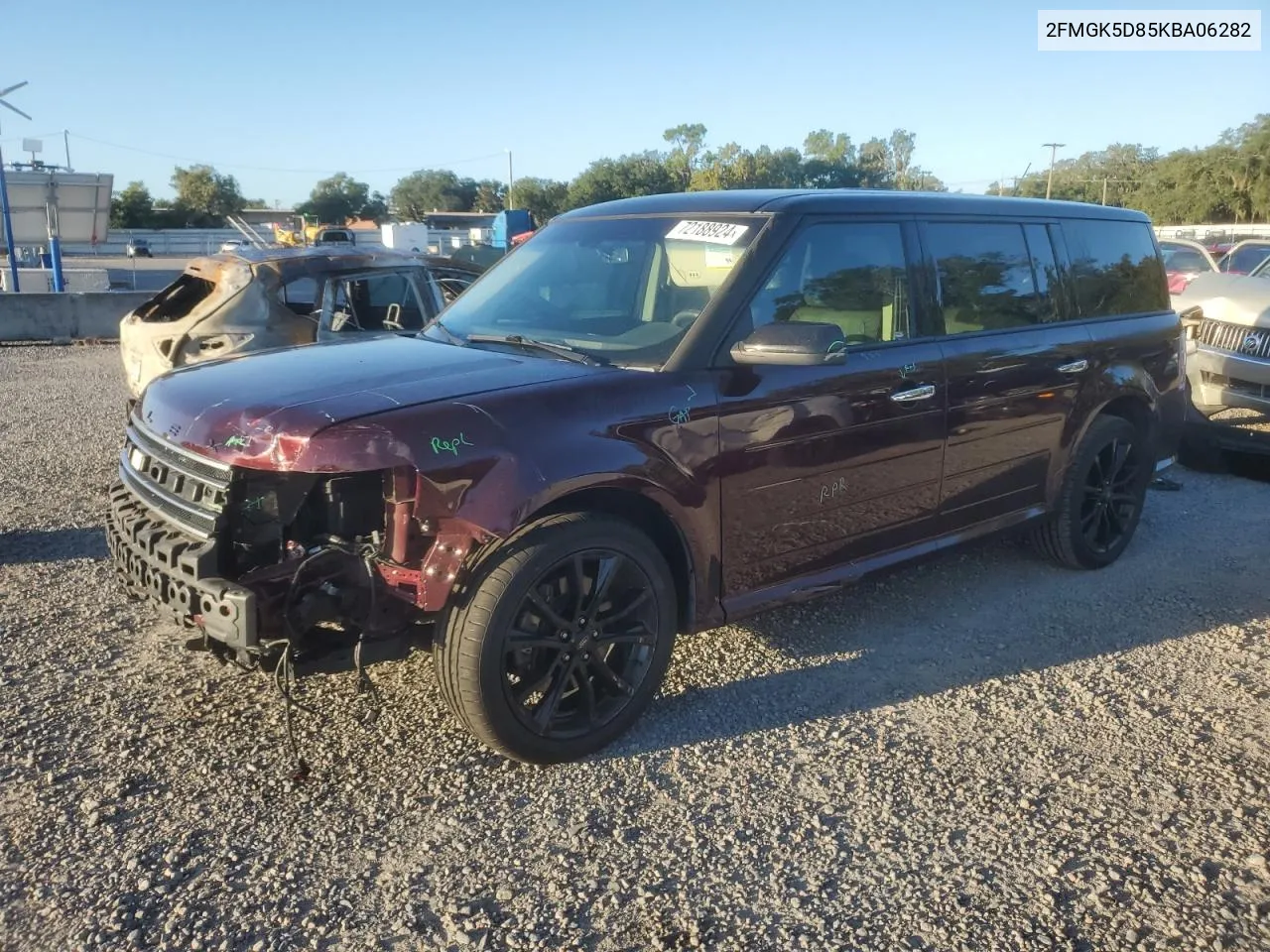 2019 Ford Flex Limited VIN: 2FMGK5D85KBA06282 Lot: 72188924