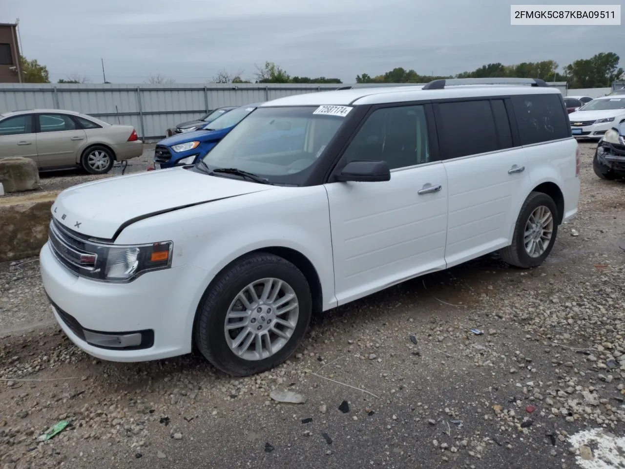 2019 Ford Flex Sel VIN: 2FMGK5C87KBA09511 Lot: 72587174