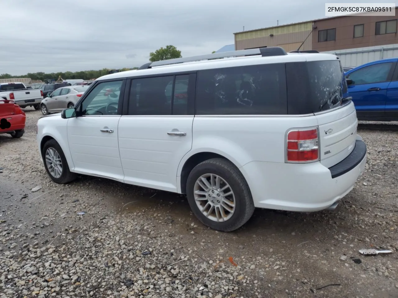 2019 Ford Flex Sel VIN: 2FMGK5C87KBA09511 Lot: 72587174