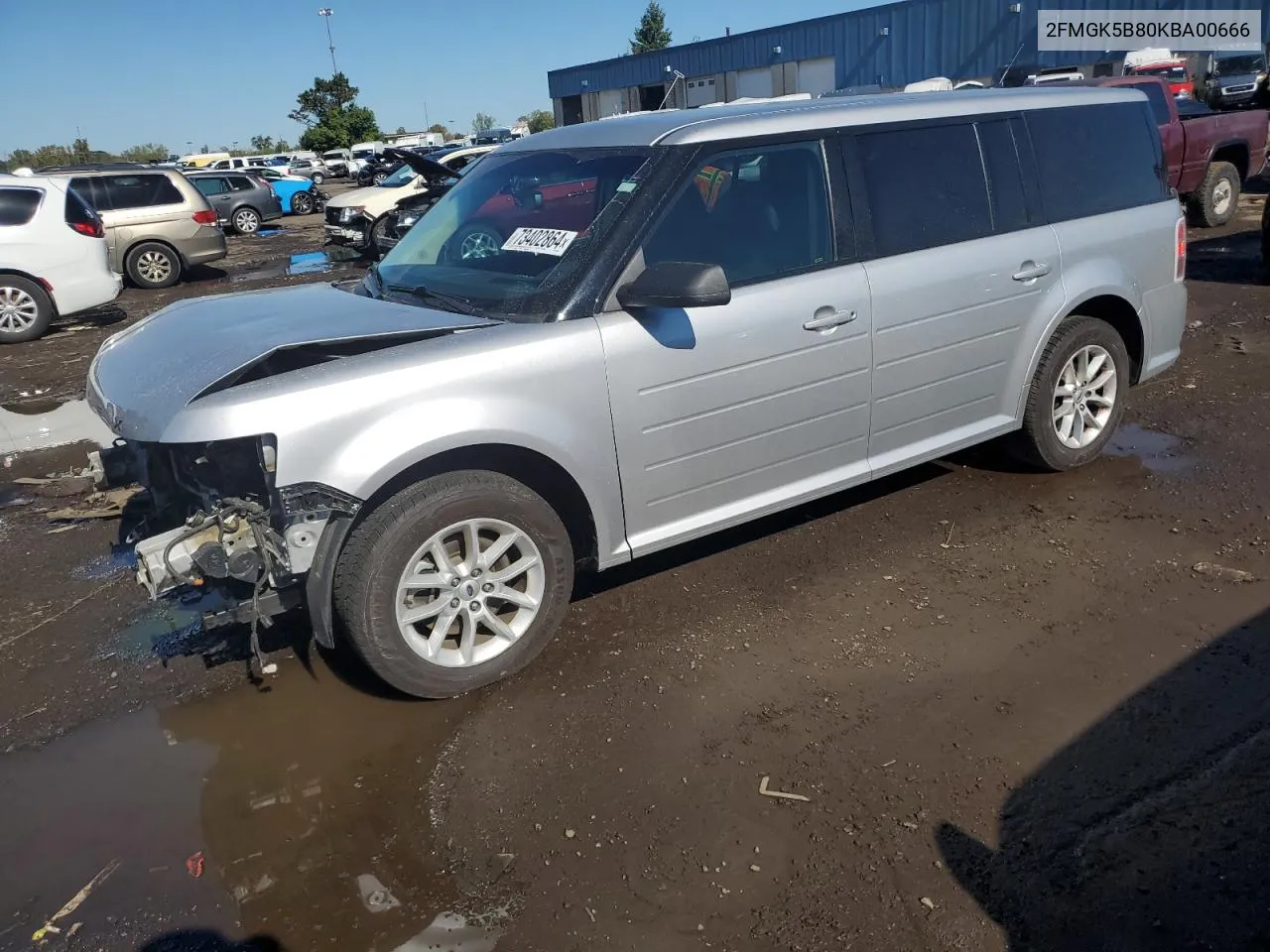 2019 Ford Flex Se VIN: 2FMGK5B80KBA00666 Lot: 73402864