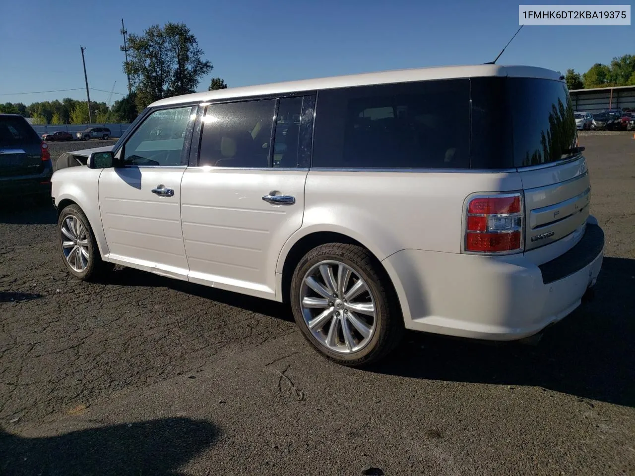 2019 Ford Flex VIN: 1FMHK6DT2KBA19375 Lot: 73881694