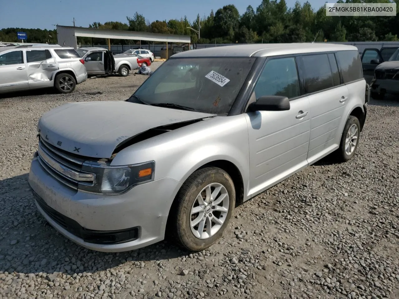 2019 Ford Flex Se VIN: 2FMGK5B81KBA00420 Lot: 75036954