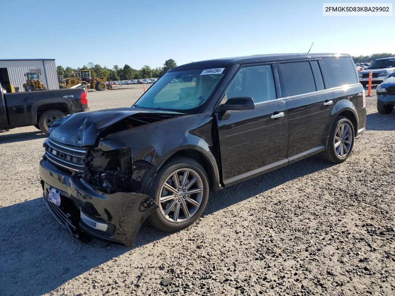 2019 Ford Flex Limited VIN: 2FMGK5D83KBA29902 Lot: 75964394