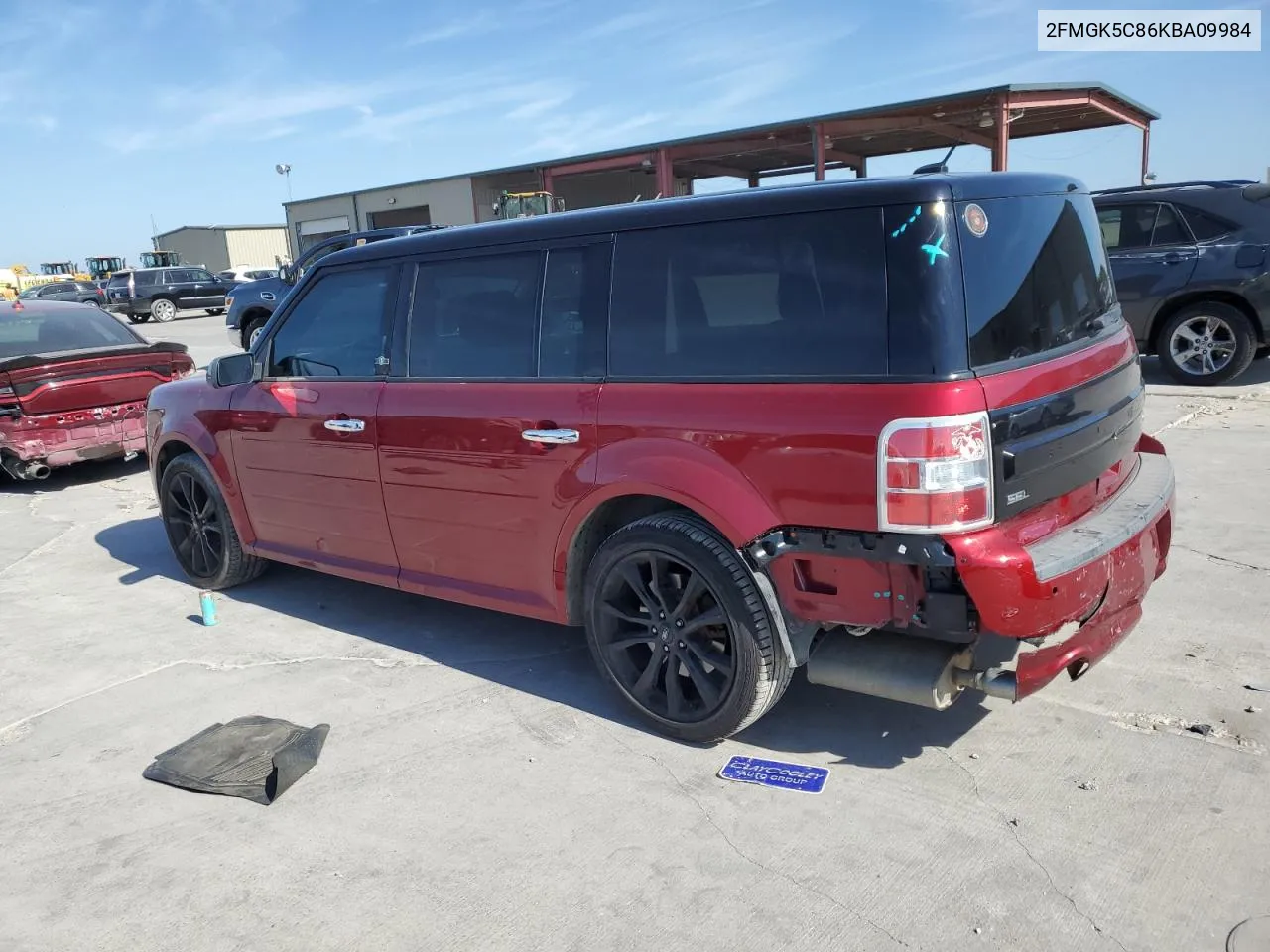 2019 Ford Flex Sel VIN: 2FMGK5C86KBA09984 Lot: 76241234