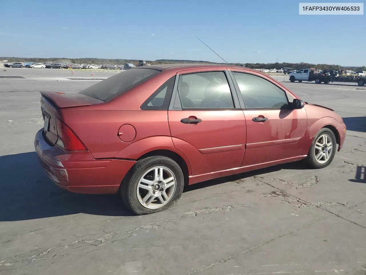 2000 Ford Focus Se VIN: 1FAFP3430YW406533 Lot: 78445404