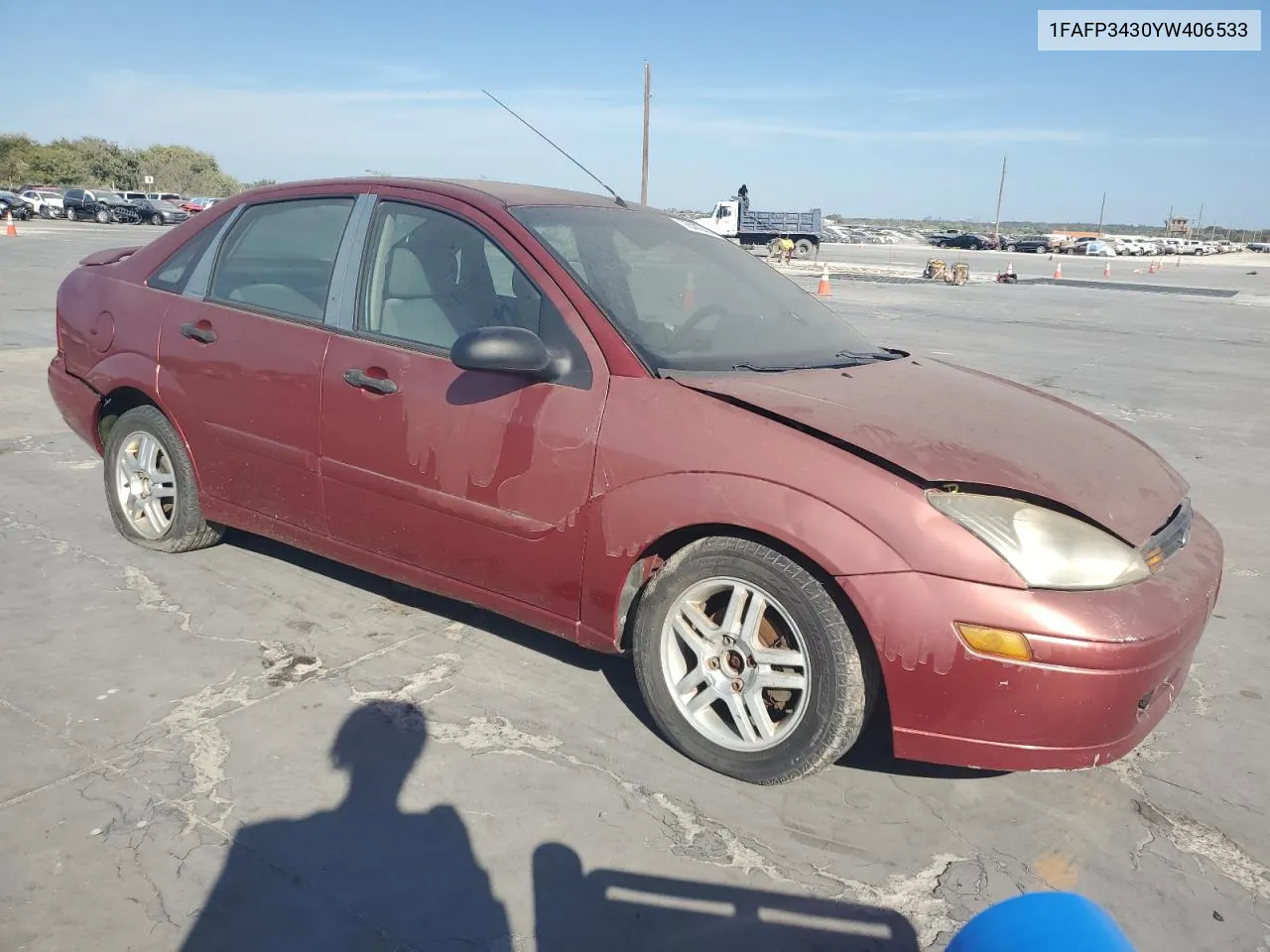 2000 Ford Focus Se VIN: 1FAFP3430YW406533 Lot: 78445404