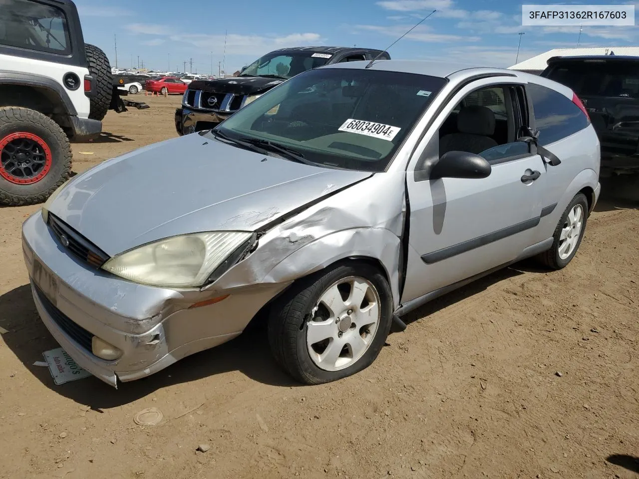 2002 Ford Focus Zx3 VIN: 3FAFP31362R167603 Lot: 68034904