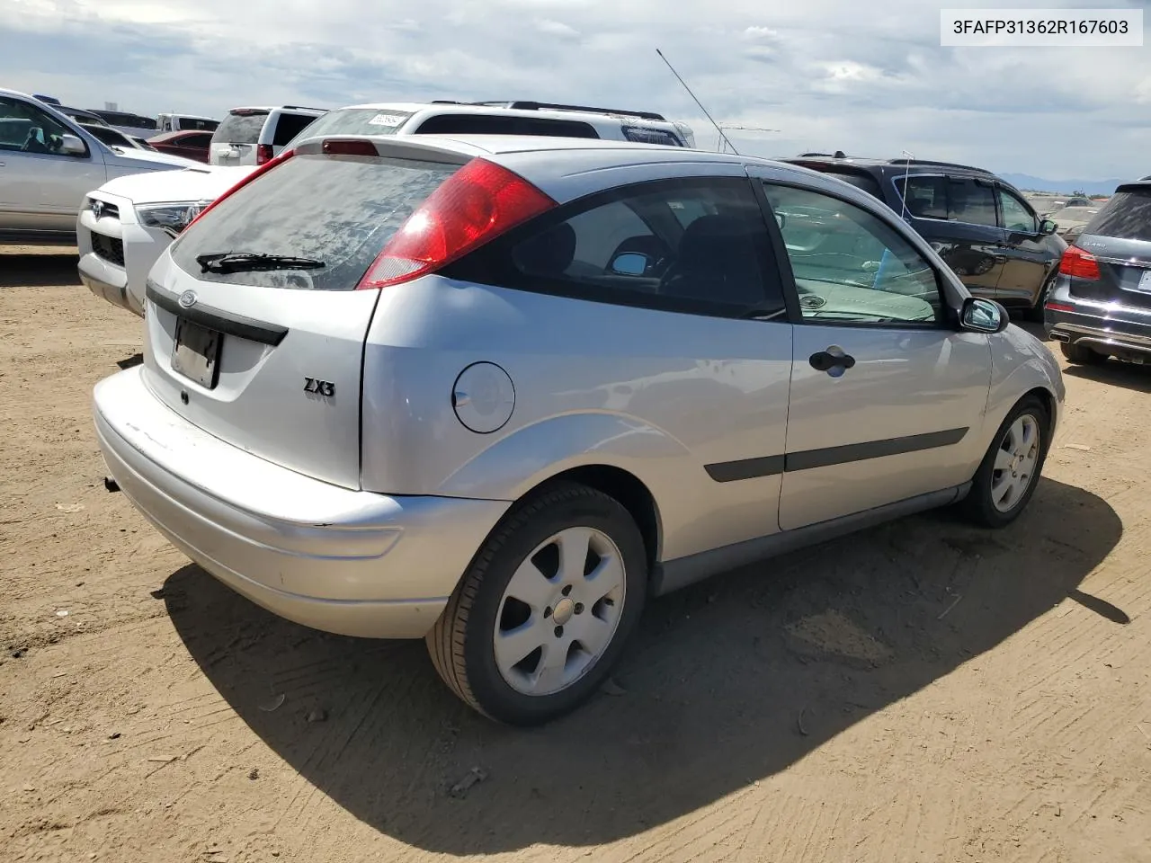 2002 Ford Focus Zx3 VIN: 3FAFP31362R167603 Lot: 68034904