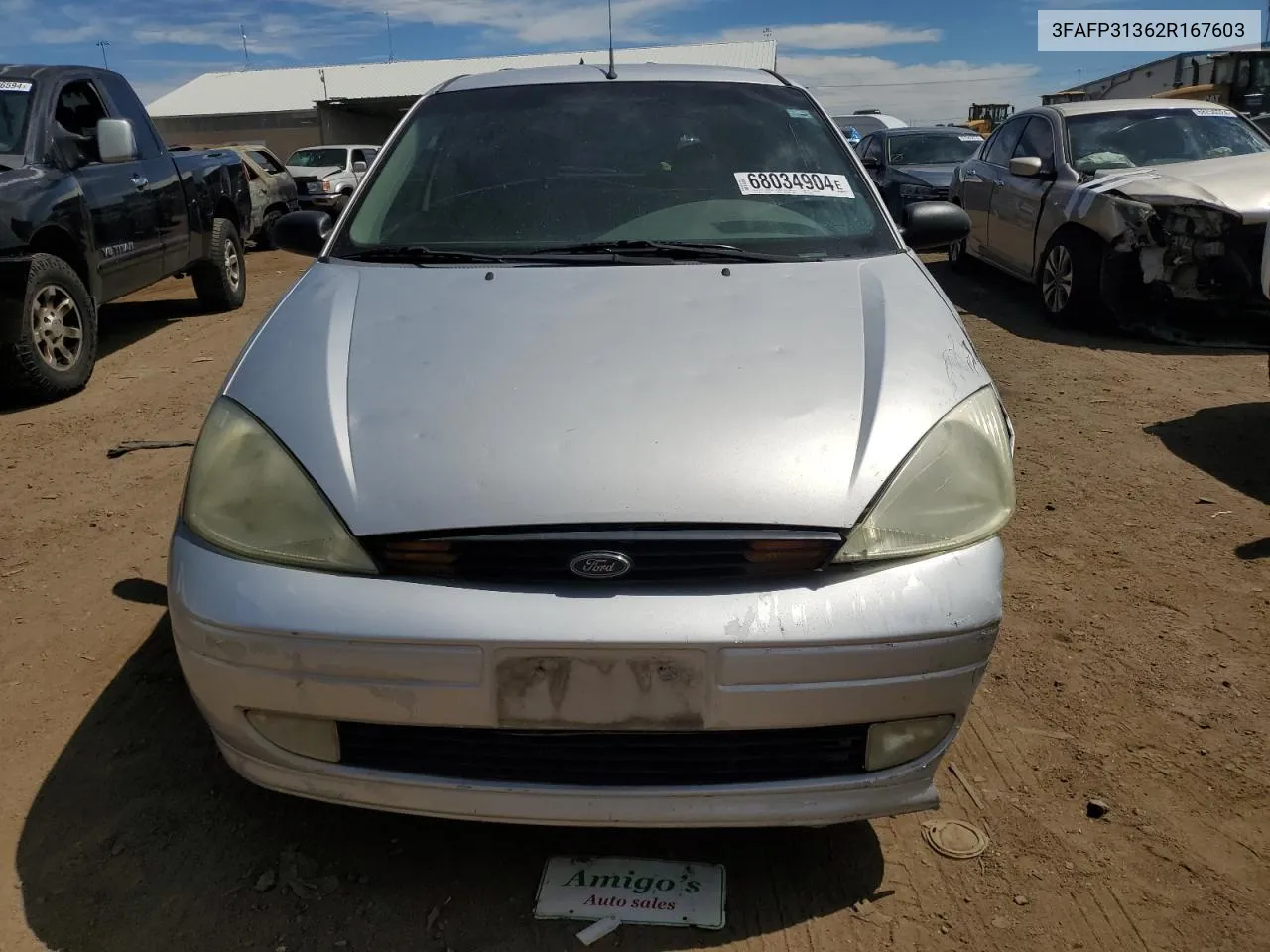 2002 Ford Focus Zx3 VIN: 3FAFP31362R167603 Lot: 68034904