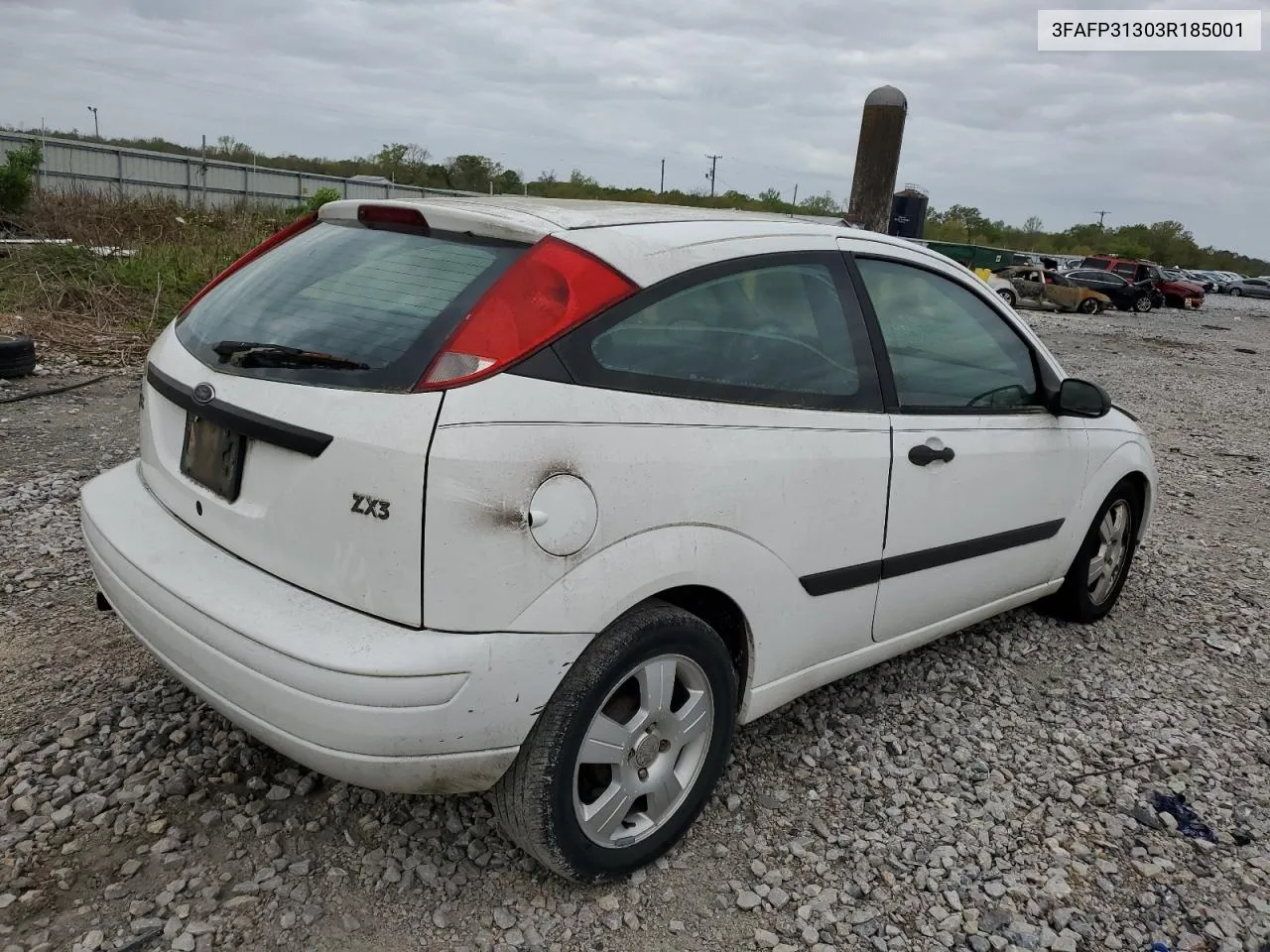 2003 Ford Focus Zx3 VIN: 3FAFP31303R185001 Lot: 48218884