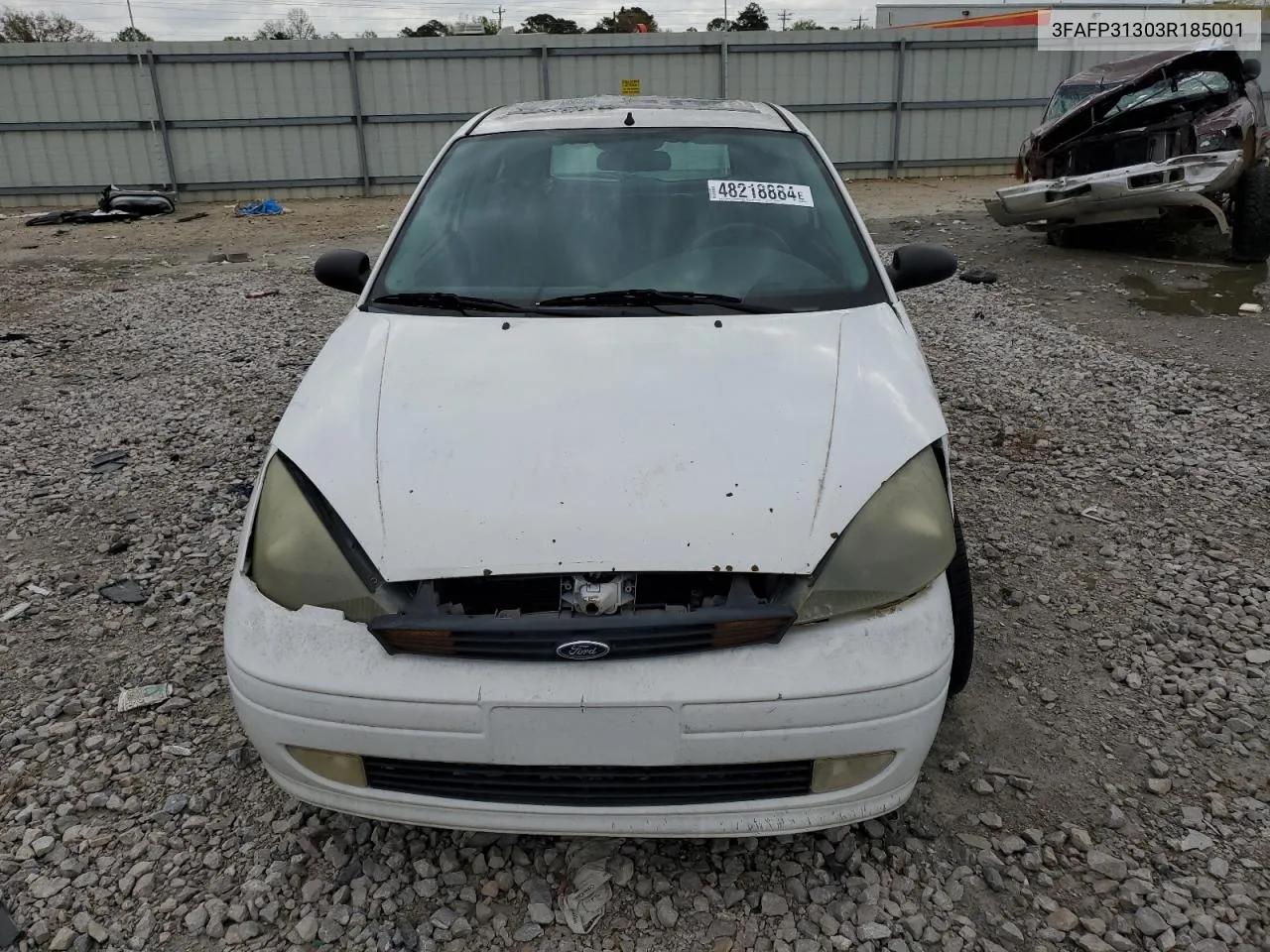 2003 Ford Focus Zx3 VIN: 3FAFP31303R185001 Lot: 48218884